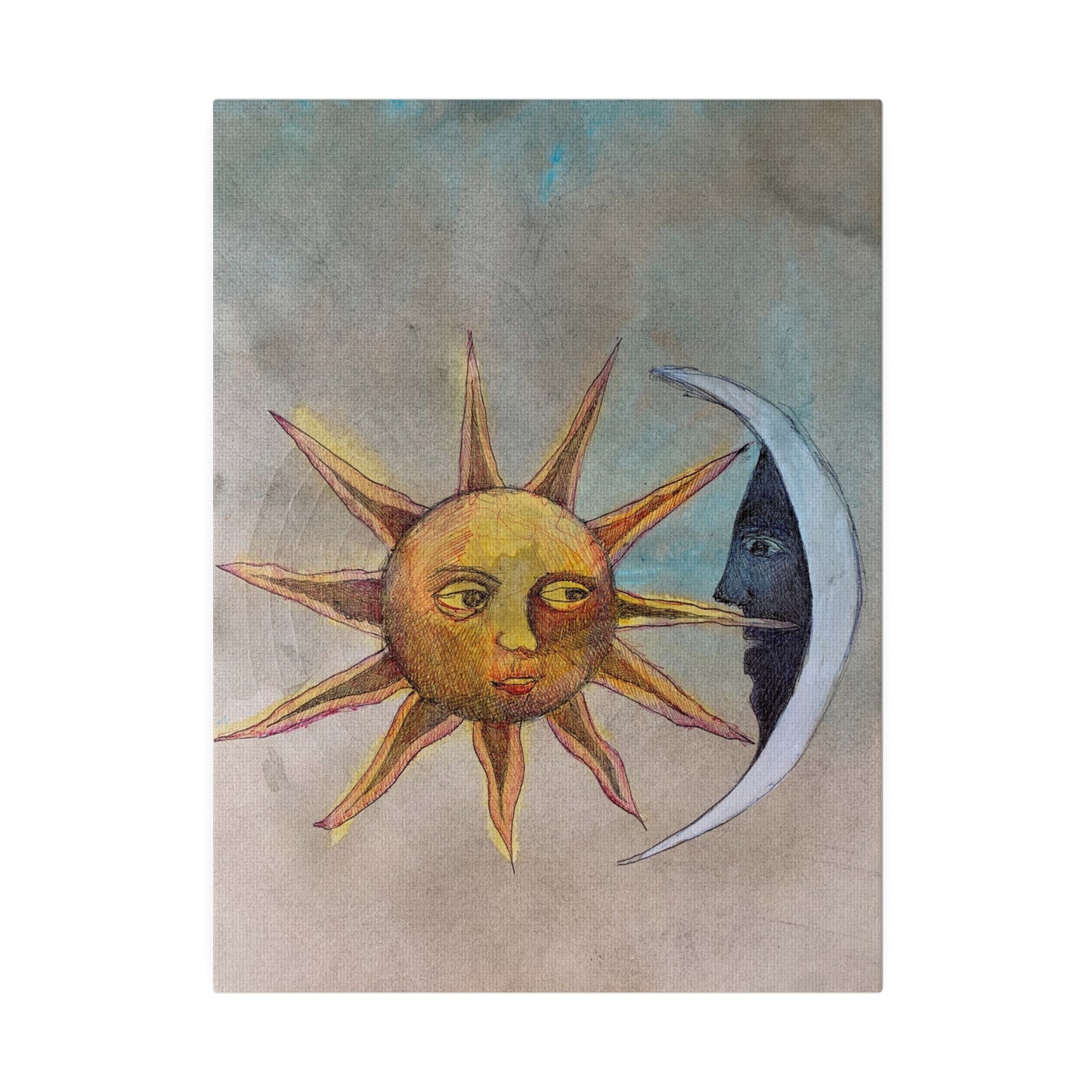 Sun and Moon Canvas, Stretched, 0.75"